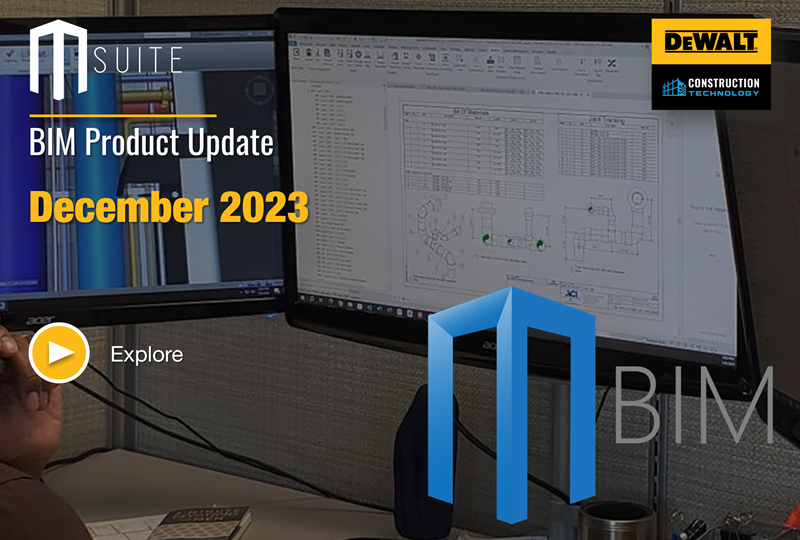 MSUITE BIM Product Update – December 2023