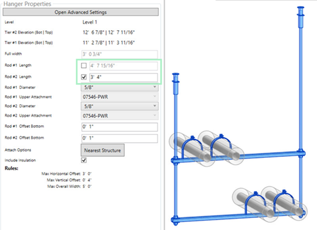 Hanger Properties - MSUITE BIM 9.0