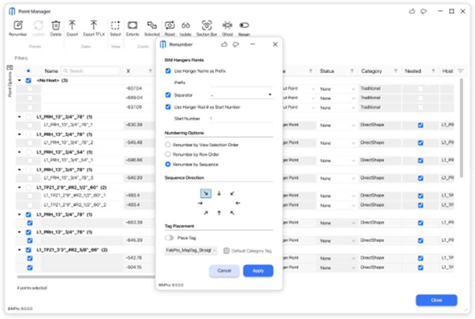 Point Manger 1 - BIM 9.0