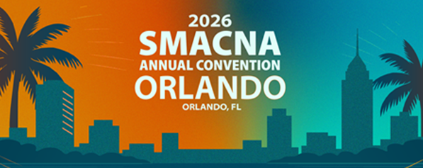 Construction industry professionals networking at SMACNA 2026 in Orlando, focused on fabrication, BIM, and workflow optimization.
