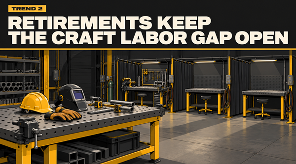 2027 MEP Fabrication Outlook Retirement of Craft Workers -Trend 2